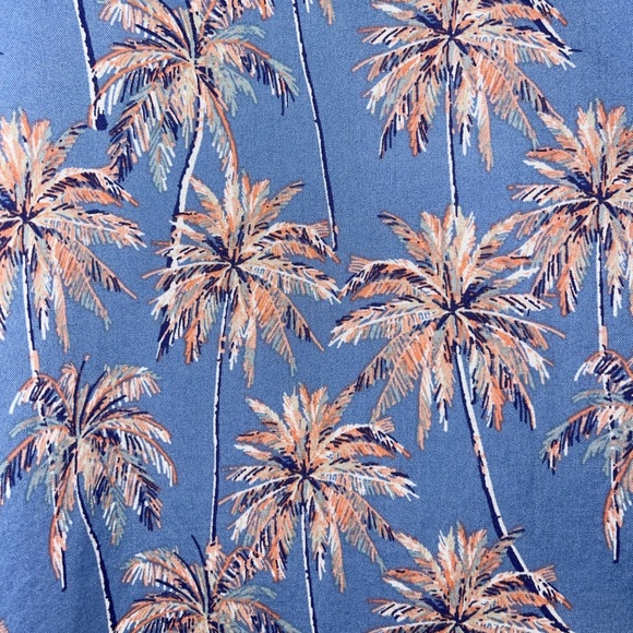 Blue Hawaiian Palm Tree Button Down Shirt | Men’s Size Medium - Picture 10 of 10